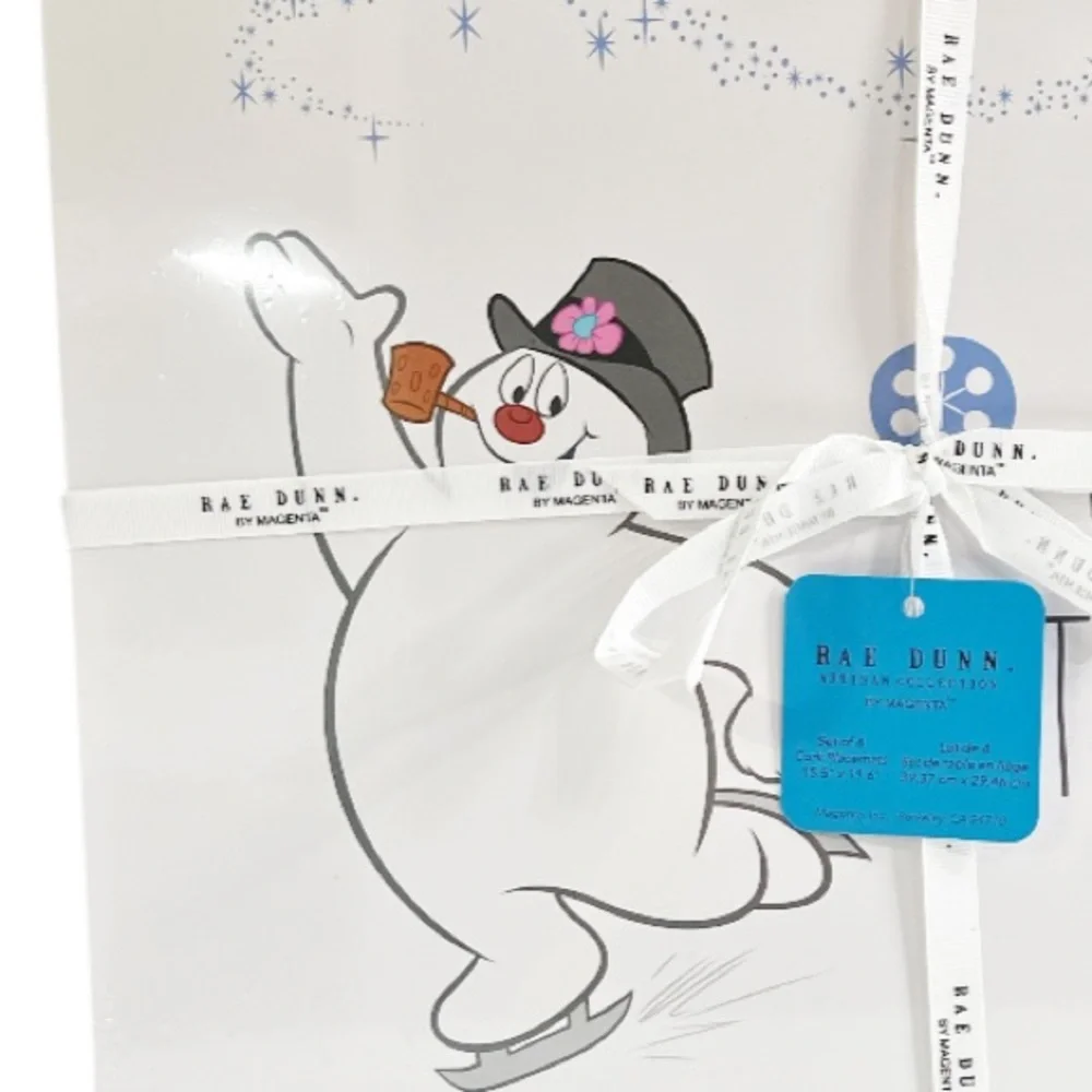 NEW Rae Dunn/Frosty The Snowman CELEBRATE THE SEASON Placemats Set/4